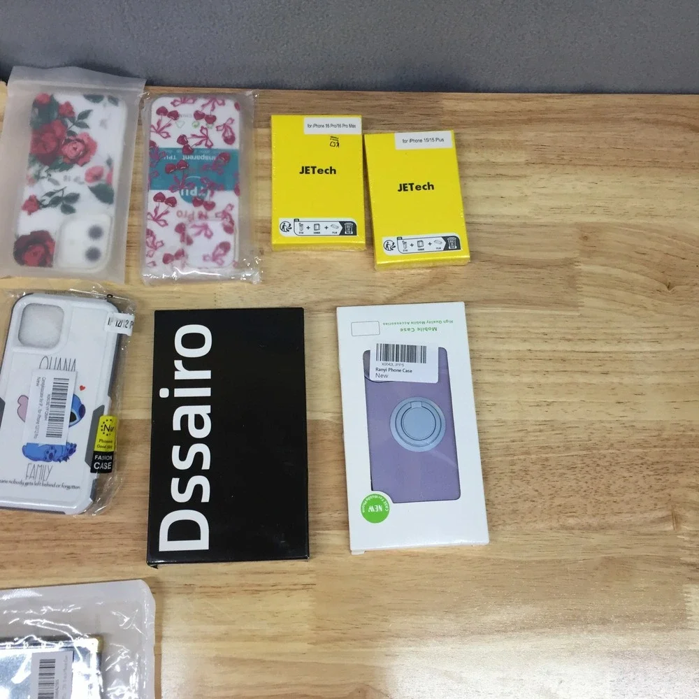 Lot of 11 iPhone Accessories Cases Screen Protector JETech Mkeke 16 15 14 12 Pro